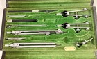 Vtg Keuffel   Esser K e Drafting Tool Set Snap Case Mercury Drawing Instruments