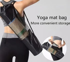 Breathable Yoga Mat Mesh Bag With Shoulder Strap Durable Oxford Fabric Black