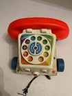 Vintage 1961 Fisher Price Chatter Phone Rotary Telephone  Pull Toy