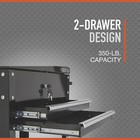 Ironton 28in  2-drawer Tool Cart  30-1 2in l X 14-1 2in w X 33in h  350-lb 