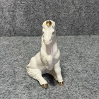 Vintage Sitting Mythical Unicorn Figurine  Gold Detailing  Porcelain 5    Signed