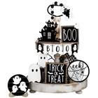 15 Pcs Halloween Decor For Home Tiered Tray Decor Set   Cute Tray Ghost