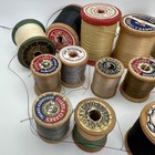 Wooden Thread Spool Lot Of 15  Mixed Spools Jp Coats Coats   Clark Antique