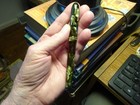C1930s Conklin Nozac Fountain Pen 5m Green Pearl Marbleized Nice Pen
