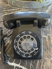 Vintage Western Electric Black Classic Rotary Dial Desk Phone  Works 