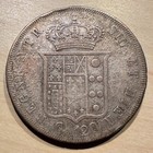 1844 Naples And Sicily Italian States 120 Grana Crown Size Silver Cabinet Toning