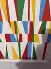 Vintage Mid Century Modern Geometric Abstract Painting Signed Susan Edlinger Art
