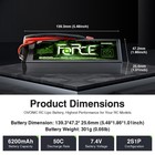 2x Ovonic Force 2s 6200mah 50c 7 4v Hardcase Lipo Battery Deans For 1 10 Rc Car