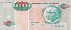 Angola 1000000 Kwanzas Reajustados 1995 P 141 Unc Foxing