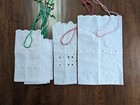 Lot 18 Diff Flat Bags Hm W up-cycled Vtg Linens fabrics Pinks-whites X Diy Gifts
