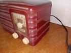 Very Rare Sentinel Model 309-r Antique Tube Radio Red Bakalite Case