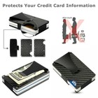 Men s Rfid Blocking Slim Money Clip Carbon Fiber Wallet Id Credit Card Holder