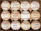 Vintage Lot Of 12 Minor League Baseballs  7 Different Leagues  Game Used  Signed