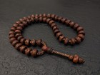 Bodhi Seed Mala Necklace  Vintage 54 Prayer Beads Nepalese Phoenix Eye