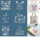  Silkscreen Stencils reusable Self-adhesive Silk Screen Cats Sentiments