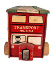 Vintage Wooden Nichigan s Toy London Transport Toy Box Double Decker Wood Bus