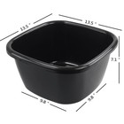 Doryh 18 Quart Plastic Dishpan Wash Basin Tub For Sink 1 Pack Black