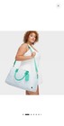 New - Disco Hearts Wave Softside Duffel Bag White teal - Roller Rabbit X Target