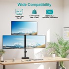 Triple Monitor Mount For Max 32  Computer Screen  Adjustable 3 Monitor Desk M   