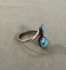 Vintage Navajo Sterling Silver And Turquoise Ring Adjustable