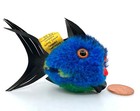 Steiff Woolen Coral Fish Blue 7cm 2 75in Id Button Tag 1967 Only Vtg