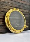 Vintage Solid Brass Ship Porthole     Round Wall Mount Window Hatch With Two Keys
