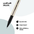 Uniball Deluxe 0 7mm Fine Point Rollerball Pen  3 Black - Smooth Writing  Waterp