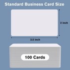 Maxgear 100pcs Blank Business Cards  3 5  X 2  Kraft Paper X 2   White