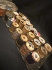 Vintage Wooden   Plastic Sewing Thread Spools Lot In Original Cases Usa