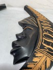 Vintage Pair Hand-carved Angolan Wood Wall Masks - African Tribal Decor Set
