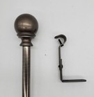 Valley Ball 5 8  Adjustable Curtain Rod - Pewter - Three Sizes Available