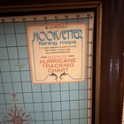 Fishing Maps Magnetic Hurricane Tracking Chart Framed Map Year 36