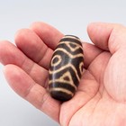Tibetan Natural Old Agate 3 Eye Dzi Bead 