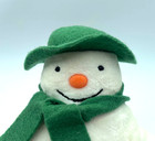 Vintage Eden The Snowman 8    Stuffed Plush Raymond Briggs Green Hat Scarf Mini
