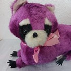 Superior Toy And Novelty Purple Racoon Plush 1950s Vintage Stiff Stuffed Animal