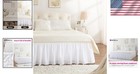 Luxurious White Dust Ruffle Bed Skirt - Queen Size With 12  Drop   Elastic Fit