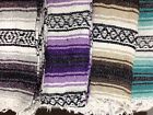 Genuine Falsa Mexican Blanket Hand Woven Serape Throw Yoga Mat Made In Mexico 