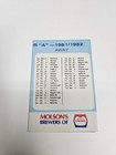 Es25 Toronto Maple Leafs marlboros 1981 82 Nhl Hockey Pocket Schedule - Molson