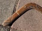 Antique Australian Aboriginal Boomerang Tribal Art Wooden Hand Carved Kangaroo