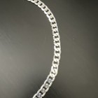 24 Inch  925 Sterling Silver Plated Flat Chain Necklace Lobster Clasp