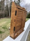 Vintage Wood Apothecary Spice Rack Cabinet Wall Rack 2 Doors shelves drawers