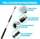 5-prong Stainless Steel Fishing Gig Gaff Flounder Frog Gigging Pole Spear