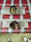 Vintage Glass Wall Bathroom Light Fixture Shade Atomic Mid Century