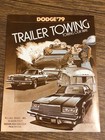 Nos 1979 Dodge Towing Features   Options Catalog 