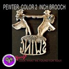  jj  Jonette Jewelry Silver Pewter  dance Swing Mystic  Brooch Pin