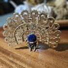 Vintage Hinged Trinket Box Unbranded Elegant Peacock Closure Not Working