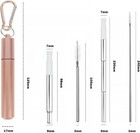 Metal Straws Reusable  Collapsible Stainless Steel Straw  Cruise Ship Essentials