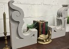 Antique Architectural Salvage Wooden Corbels Large   Chunky Pair