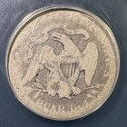 1880 Seated Liberty Quarter Silver Rare Date Mintage 13600 Anacs Ag-3