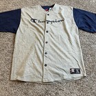 Champion Baseball Jersey Youth Extra Large 18-20 Gray Blue Boys